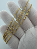 20" 14K Yellow Gold Franco Chain 1.8mm 7.8g