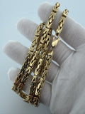 22" 14K Yellow Gold Byzantine 5mm 36.4g