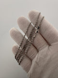 20 inch 2.2mm rope chain in 14K white gold, 7.64g, view 6 - Ott Family Jewelry