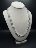 24" 12mm silver moissanite Cuban chain, 31.45ctw D VVS1, 133.6g – Ott Family Jewelry (6)