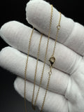 17-18" 14K Yellow Gold Herme$ Link 1mm 2.1g