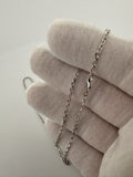 16" 14k White Gold Herme$ Link 2mm 4.83g