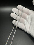 16" Silver 10ctw E-F VS/VVS Lab Diamond Tennis Chain 2.6mm 10.8g