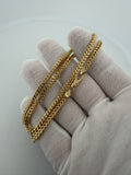 18" 14K Yellow Gold Foxtail Franco 3mm 12.15g