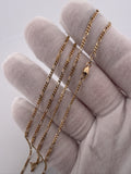 24 inch 2mm Figaro chain in 14K yellow gold, 4.8g, view 6 - Ott Family Jewelry