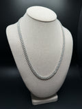 22" Silver 13ctw VS/VVS Lab Diamond Cuban Link 6mm 42.0g