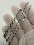 20 inch 2.5mm rope chain in 14K white gold, 9.6g, view 6 - Ott Family Jewelry