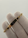 6" 14k Yellow Gold Puffed Mariner Baby ID Bracelet 4mm 4.0g