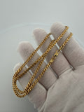 20" 14K Yellow Gold Foxtail Franco 3mm 9.85g