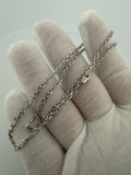 16" 14K White Gold Herme$ Chain 2mm 4.84g
