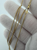 22" 14k Yellow Gold Franco 1mm 3.9g