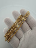 22" 14K Yellow Gold Foxtail Franco 3mm 14.1g
