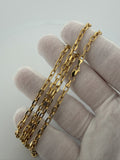 24" 14K Yellow Gold Fancy Anchor 4mm 8.44g