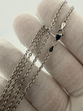 18 inch 2.5mm cable chain in 14K white gold, 2.94g, view 6 - Ott Family Jewelry