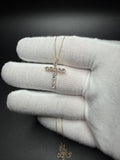 18" 14k Yellow Gold Chain & 1" 1ctw VS/VVS Lab Diamond Cross 1.5g