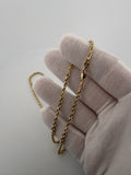 20" 14k Yellow Gold Rope Chain 3mm 3.7g