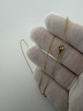 18" 14k Yellow Gold Herme$ Chain 1mm 2.04g