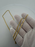 24" 14K Yellow Gold Cuban Chain 2.5mm 12.2g