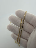 22" 10k Yellow Gold Cuban 2.5mm 9.33g