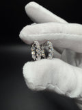 15mm Silver 2ctw VS/VVS Lab Diamond Inside Out Huggies 2.7g