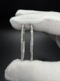 40mm Silver Oval Shape .75ctw VS/VVS Lab Diamond Hoops 5.0g