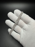 8" Silver 6.5ctw VS/VVS Lab Diamond Cuban Link 8mm 21g