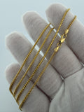 22" 14K Yellow Gold Franco Chain 1.8mm 8.5g