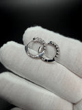 15mm Silver 1ctw VS/VVS Lab Diamond Inside Out Huggies 2.4g