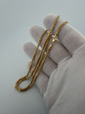 22" 14k Yellow Gold Byzantine 2mm 6.86g