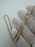 16" 14k Yellow Gold Diamond Cut Curb 3mm 4.7g