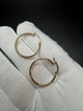 25mm x 2mm 14K Yellow Gold Hoops 1.6g