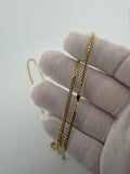 22" 14K Yellow Gold Cuban Chain 2.5mm 10.22g