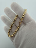8" 14K Yellow Gold Rope 5mm 5.3g