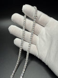 20" Silver 38ctw Moissanite Tennis Chain 4mm 25.6g