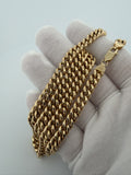 22" 14k Yellow Gold Curb 7.5mm 40.56g