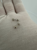 3.5mm 10k White Gold Ball Studs 0.2g