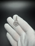 1.25" Silver Heart Lock Pendant 1.2ctw VS/VVS Lab Diamond 7mm Bail 3.7g