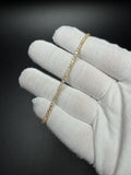 7" Gold over Silver 3ctw VS/VVS Lab Diamond Tennis Bracelet 2.4mm 5.1g
