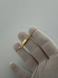 6 inch 1.5mm tri-color Valentino baby ID bracelet in 14K gold, 2.4g, view 6 - Ott Family Jewelry