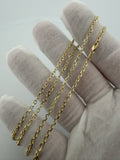 24 inch 2.5mm heavy fancy anchor chain in 14K yellow gold, 5.9g, view 6 - Ott Family Jewelry