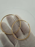 55mm x 2mm 14K Yellow Gold Hoops 3.2g