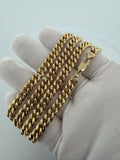 22" 14k Yellow Gold Curb 7.5mm 40.56g