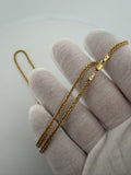 20" 14k Yellow Gold Wheat 2mm 4.2g