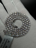 18" Silver 4mm 32.0ctw Moissanite Tennis Chain 23.0g