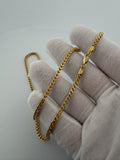 20" 14K Yellow Gold Foxtail Franco 3mm 9.85g