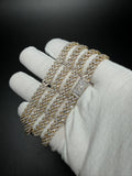 22 inch 6mm 13ctw VS/VVS lab diamond Cuban chain in gold over sterling silver, 42.5g, view 7 - Ott Family Jewelry