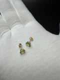6mm 14k Yellow Gold Peridot Studs .65g