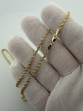 16" 14K Yellow Gold Rope Chain 2.5mm 7.53g