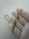 16" 14K Yellow Gold Tiger Eye Link 3.5mm 5.12g
