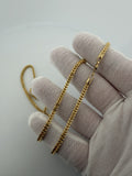 20" 14K Yellow Gold Foxtail Franco 3mm 9.11g
